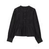 2025 Spring/Summer Women's Lace Patchwork Round Neck Top