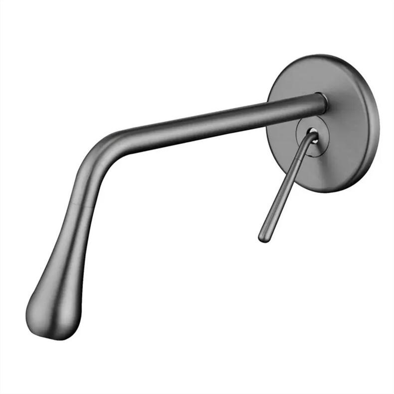 Basin Faucet Single Lever Rotation Wall Mounted  Brass Mixer Tap Bathroom Basin Water Sink Mixer In-Wall Style