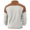 Mens Long Sleeve Knit Henley Shirt Pullover Casual Patchwork Top with Stand Collar