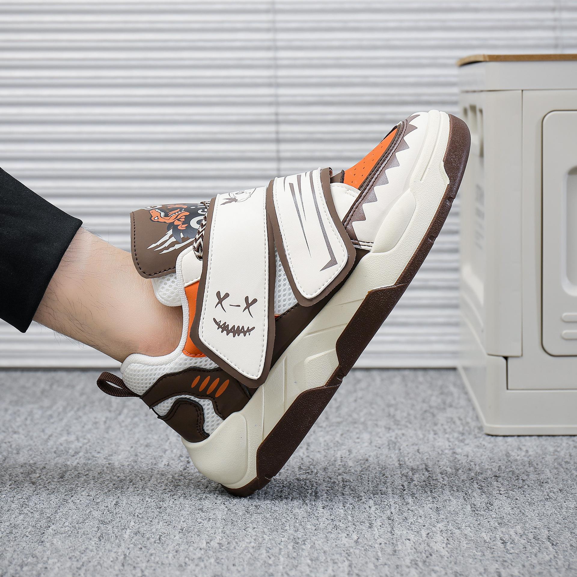 

Мужская обувь новые туфли на платформе удобные спортивные туфли нишевый дизайн трендовые туфли универсальные туфли для папы 45 бежевый