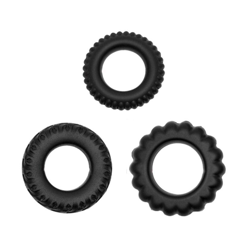 3pcs/set Male Lock Fine Ring Penile Longer Harder Stronger Training Props Man Penile Rings Adult Game Sex