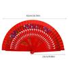 Folding Fan Wood Spanish Fan For Dancing Printing Hand Folding Fan Home Decorations