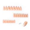 Golden Starry French Cat-Eye Almond False Nails 24 Pieces Elegant Design for Women
