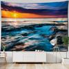 Krásná pláž Přírodní scenérie Tisk vzoru Gobelín Domácí ložnice Obývací pokoj Nástěnná dekorace Pozadí Látková gobelín