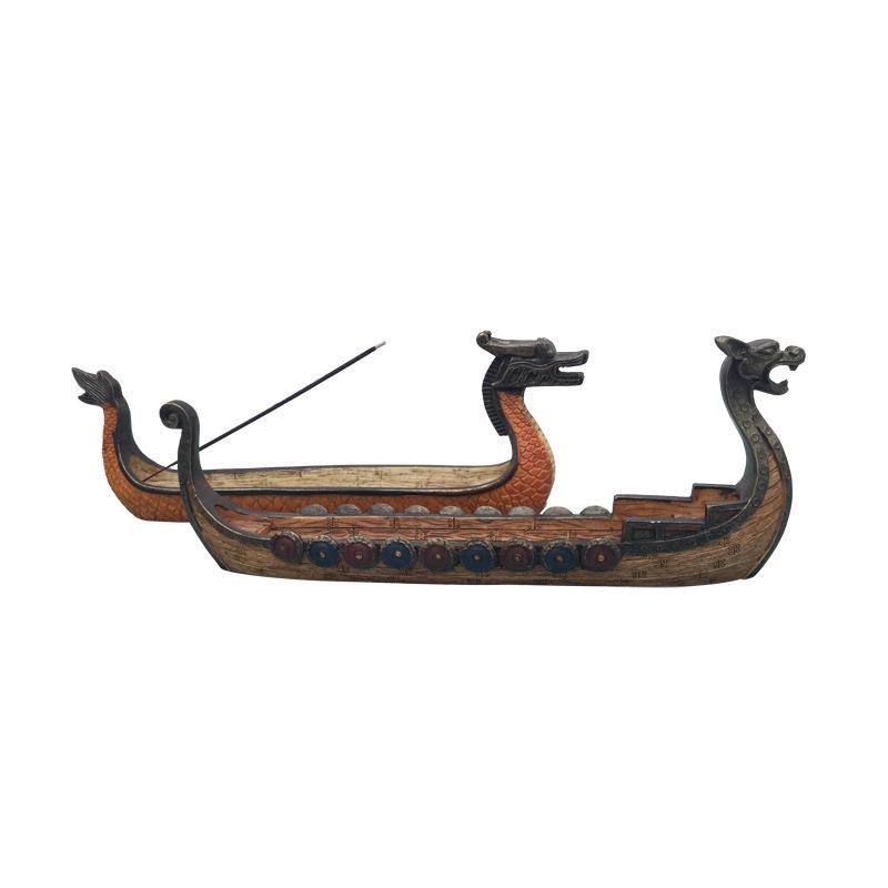 

Dragon Boat Festival Incense Holder: Sailboat Ornament and Home Decoration Warship