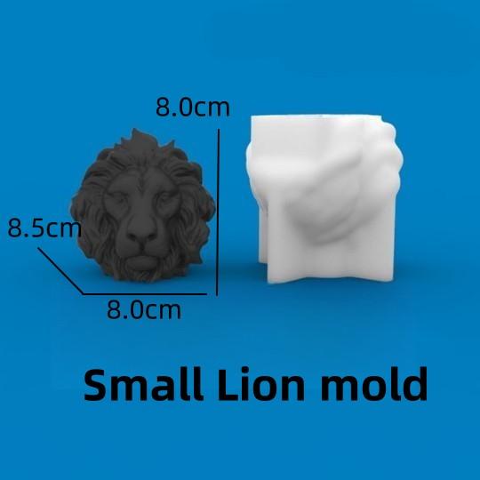 

3D Лев свеча силиконовая форма Голова льва смола силиконовая форма Лев украшение дома бетон гипс цемент силиконовая форма