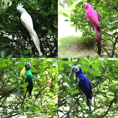4 Stück Ara Papagei Künstlicher Vogel Tier Ornament Spielzeug