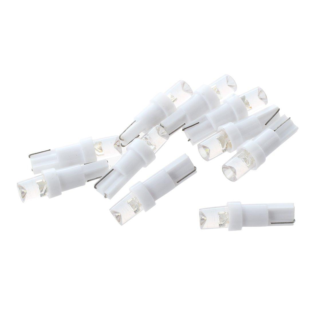 

Vaorwne 10x T5 W1.2W W3W 1 SMD Dashboard LED Car White T5