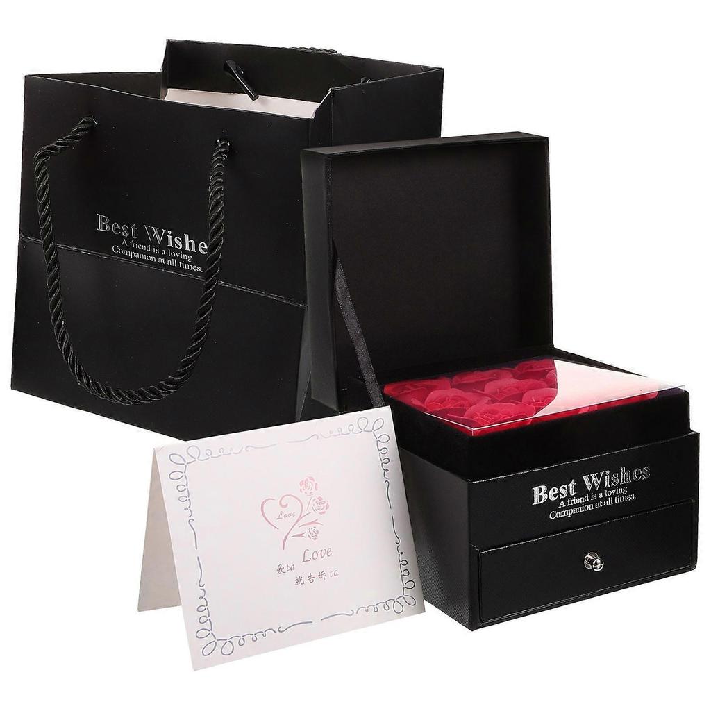 Flower Jewelry Box for Storage 2Sets Gift Box for Valentines and Birthdays