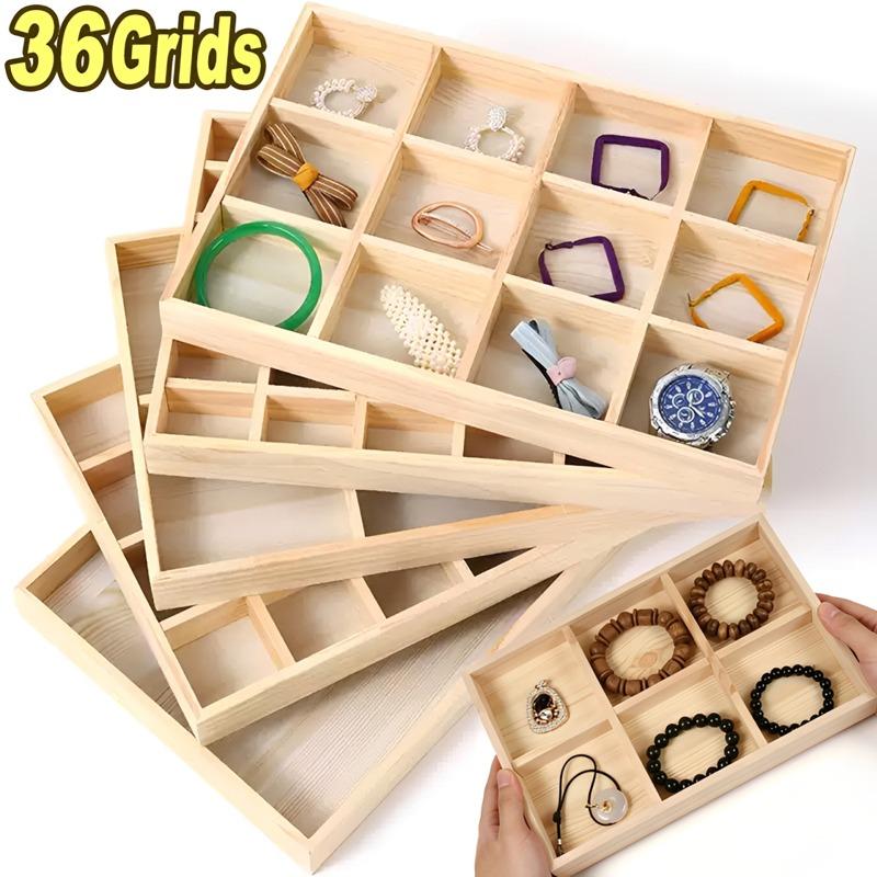 Solid Wood Jewelry Tray Display Tray Bracelet Bangle Beaded Bracelet Storage Store Use Viewing Tray Accessory Organizer