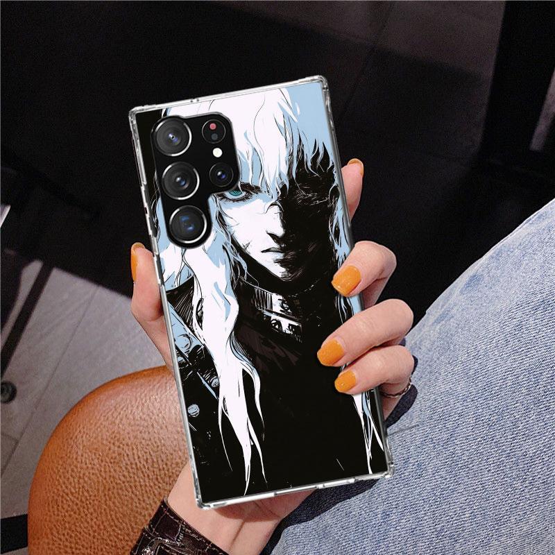 Black White G-Guts B-Berserks Phone Case For Samsung Galaxy S24 S25 Edge S26 Ultra S23 S22 S21 Plus S20 FE + Personalized Print