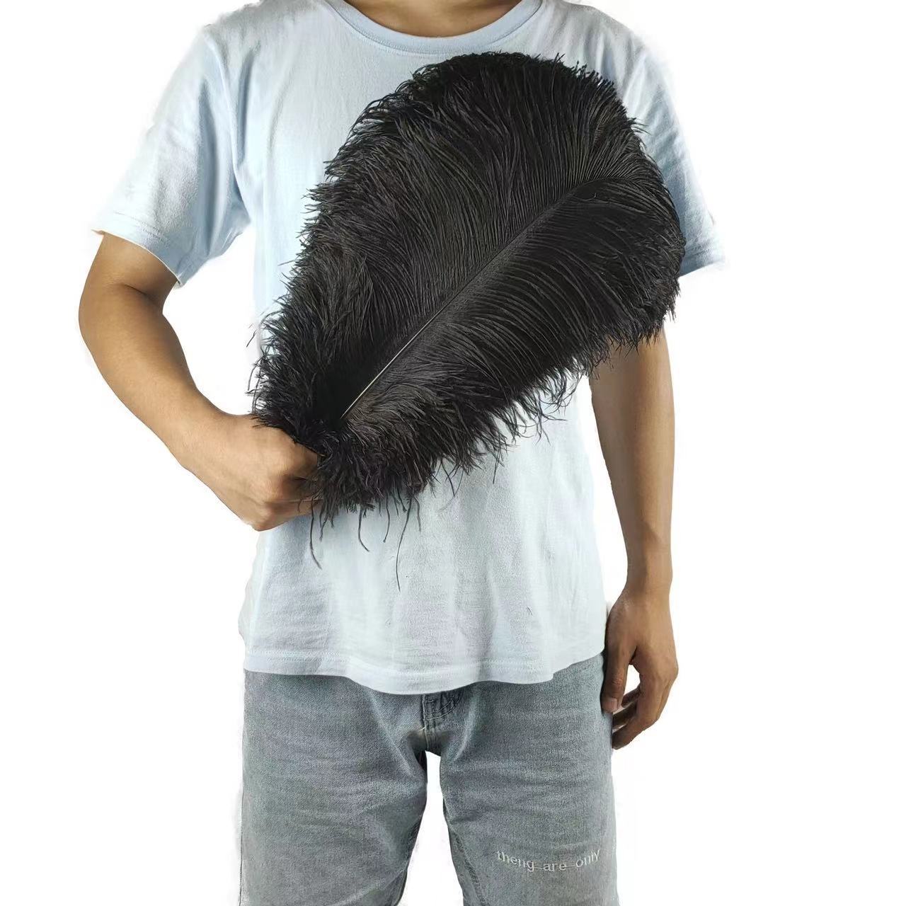 

10 шт 45-50 см красочные большие перья страуса настольный цветок настольный цветок свадебное украшение страусиные перья чёрный