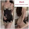 Sexy Plus Chest Pads Gather Nightgown Backless Temptation Pajamas Robe Women's Home Set
