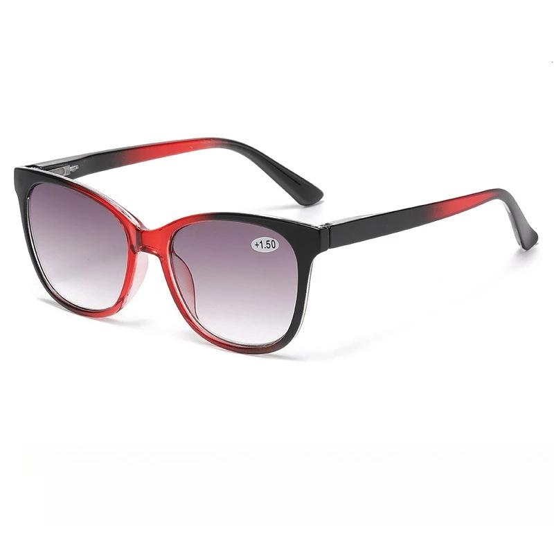 Men Women Gradient Color Reading Glasses Oversized Cat Eye High-definition Eyewear Vintage Retro Anti Blue Light Presbyopia
