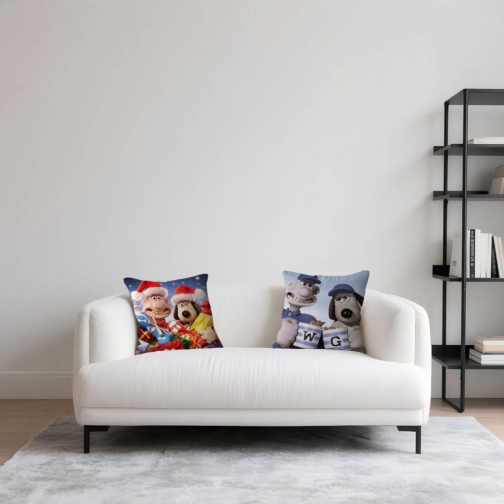Wall-ace And G-Gromit Pillow Cushion Cover Pillowcase Living Room Sofa Home Decor Customized