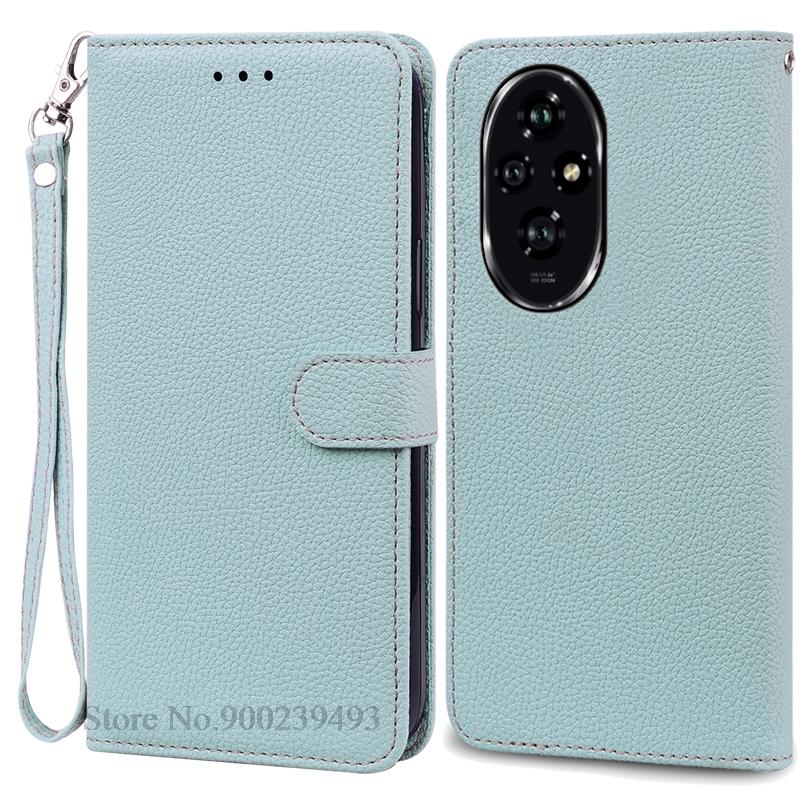 For Honor 200 Case Honor 200 Pro Case Silicone Pu Leather Wallet Case For Honor 200 5G Phone Case For Honor 200 Pro Cover Fundas