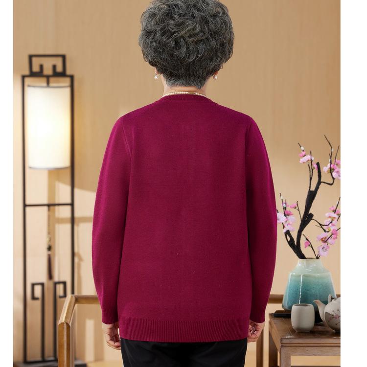 Mothers Knit Coats, Old People's Clothes, Grandma's Spring Sweaters, Cardigans, Loose Spring and Autumn Women.