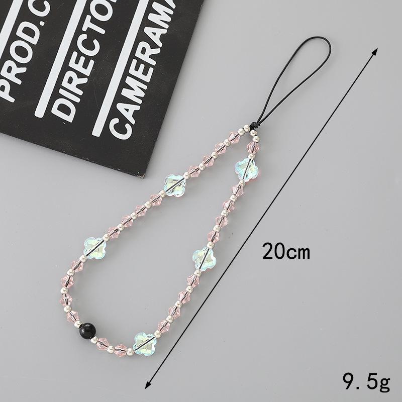 Elegantní perlový mašličkový korálkový řetízek na telefon a všestranná šňůrka pro ženy