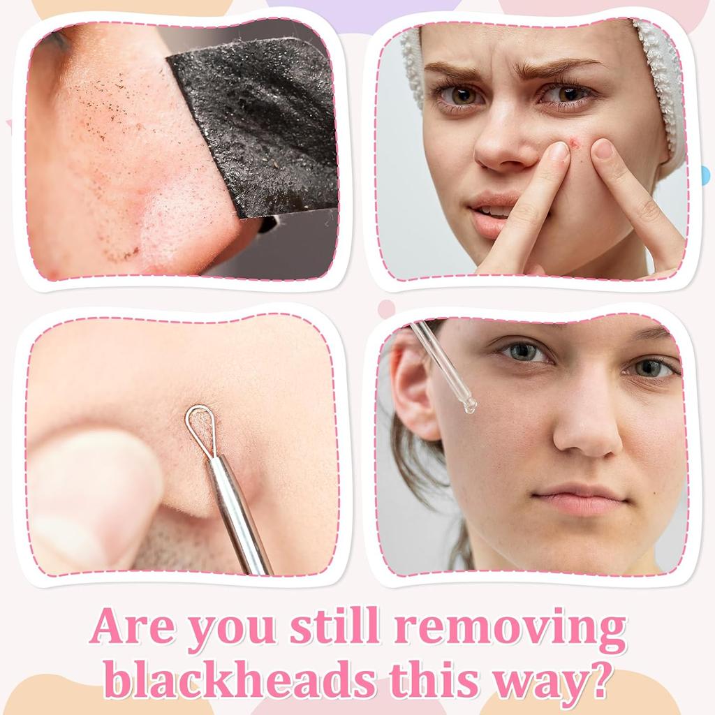 2 PCS Blackhead Remover Scraper Blackhead Remover Tools Deep Cleansing Face Scraper Nose Black Head Removers Silicone Face-Scraper Skin Care Tool