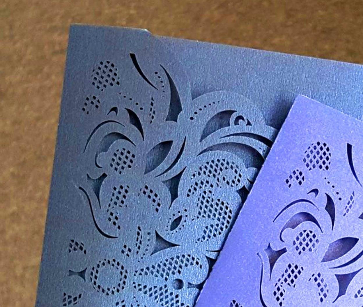 European Aesthetic Laser-Cut Engagement Invitation Card
