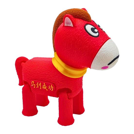 

3D-надрукована фігурка коня Маскот Китайського Нового року Модель коня з гнучким суглобом Колекційна прикраса-кінь для дому, офісу, декору столу керівника E