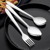 LOOG Laser Stainless Steel Tableware Household Spoon Restaurant Steak Fork Commercial Spoon Salad Fruit Fork