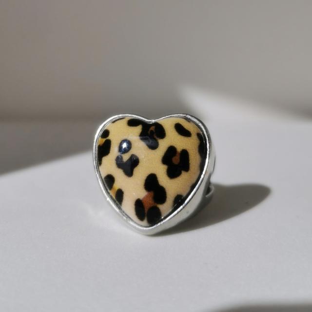 Colorful Glitter Enamel Flower Rings Y2K Fashion Floral Big Chunky Cocktail Ring for Women Girls Party Jewelry Ins Trendy New