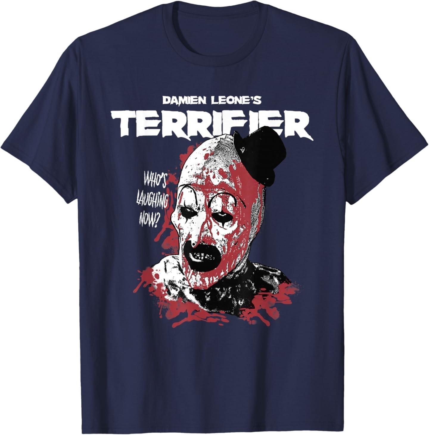 

Terrifier Distressed Art the Clown Graphic Horror T-Shirt Mens Womens Tees Top 2XL