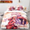Darling In the Franxx Anime-Bettbezug-Set mit Kissenbezügen, Polyester, Bettwäsche-Set für Teenager und Kinder, Full Queen King Size, Bettwäsche