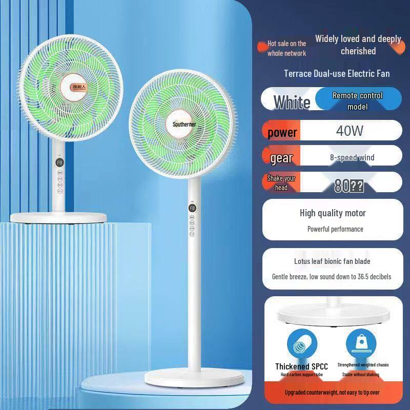 Ventilatore Elettrico da Tavolo e da Pavimento Nanji Ren - Vento Forte, Risparmio Energetico, Basso Rumore per Soggiorno