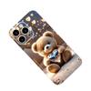 Diamond Bear Transparent Case for iPhone 16E/15/14/13/12 Pro Max/R/11