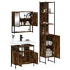 3-piece Bathroom Furniture Set Smoked Oak