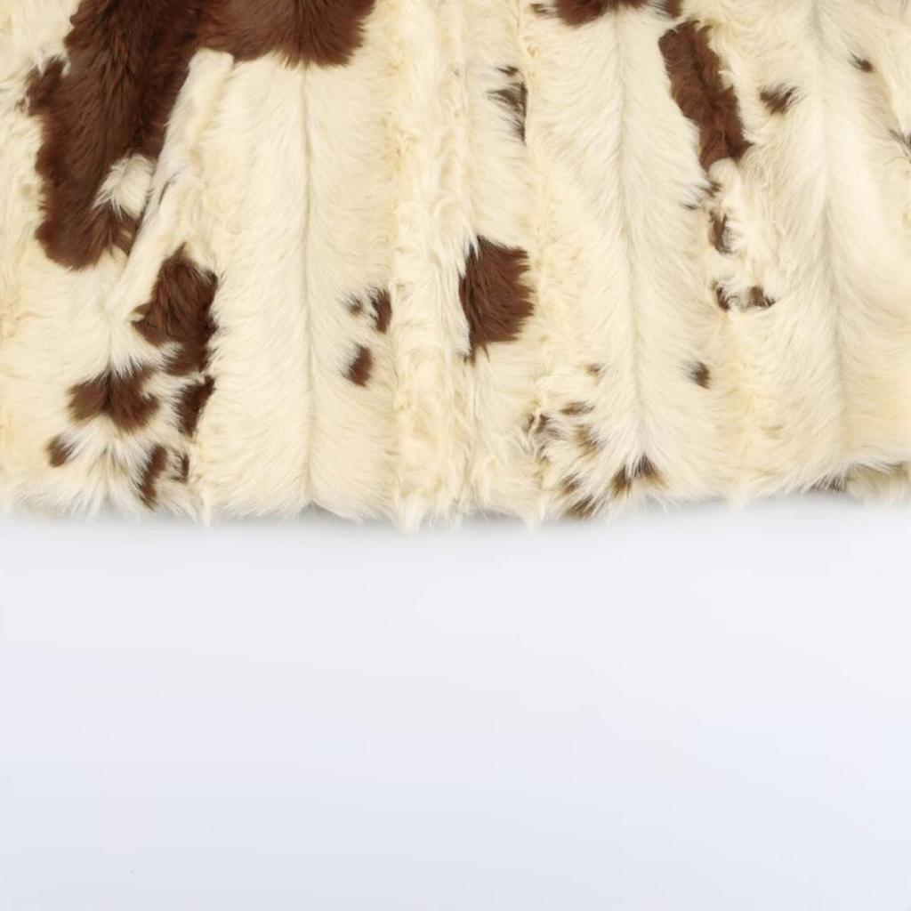 Autumn new women's clothing, European and American French animal print artificial fur effect coat