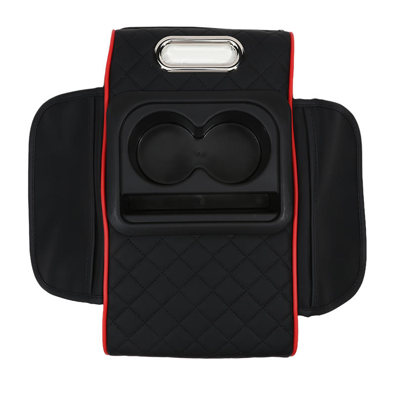 1 Pc Car Armrest Cushion With Cup Holder Car Armrest Elbow Height Pad Side Extension Cushion For Car SUVs Trucks