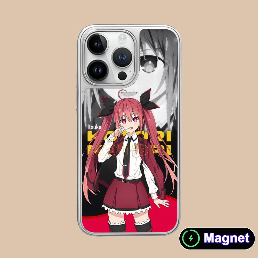 Date a Live Kotori Itsuka Silver Plating Magsafe Mobile Phone Case for iPhone 17 16 15 14 13 12 11 Air Pro Max Plus Cover