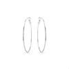 Boucles d’oreilles Luxenter avec un diamètre de 60 mm de finitions en rhodie - Kelxo