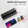 Detachable Weekly Pill Organizer 7-Grid Pill Dispenser Portable Medicine Storage Case  Home