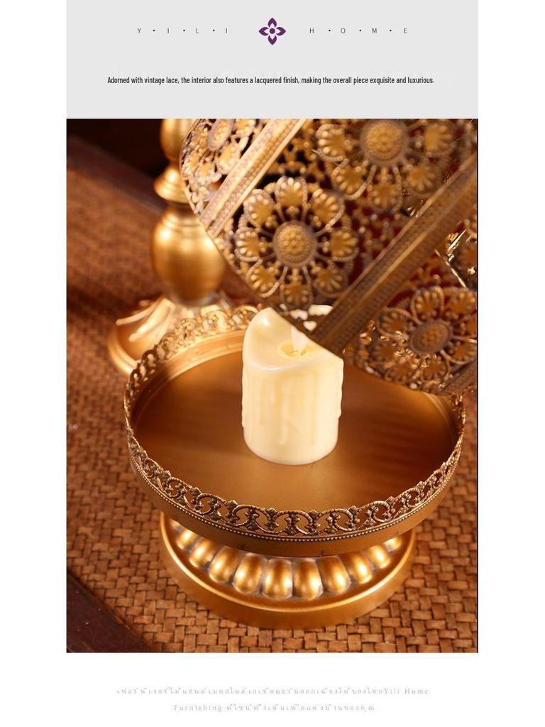 Vintage südostasiatischer Eisenleuchter Laterne für Esstisch und thailändische Spa-Dekoration