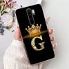 Fashion Crown Initial Letter Case For Xiaomi Redmi Note 8 Pro Note8 8T Soft Silicone TPU Cover For Redmi Note 8 8Pro Phone Cases