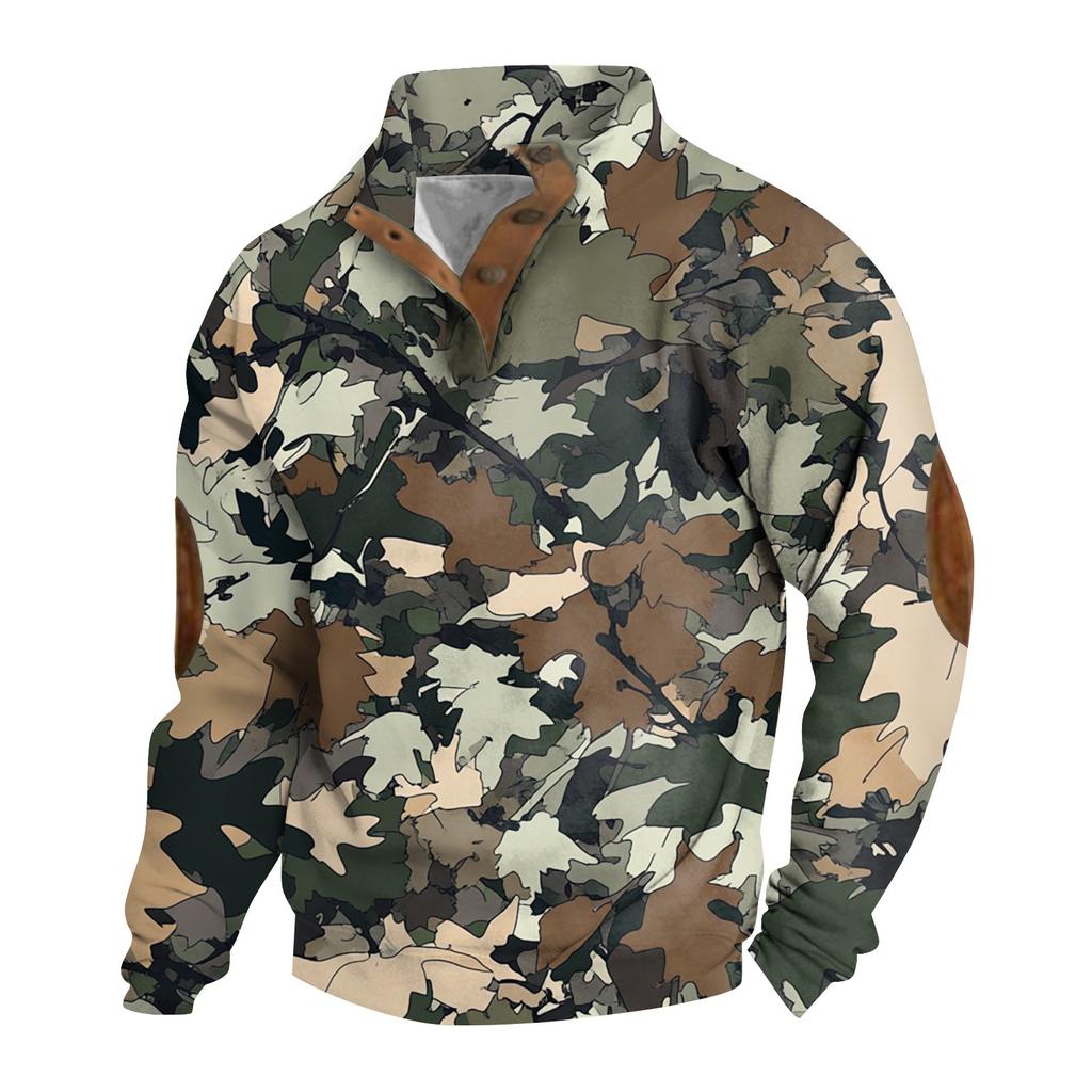 Spring And Men's Standing Collar Sweatshirt Is Outdoor Casual Sweaters Tops