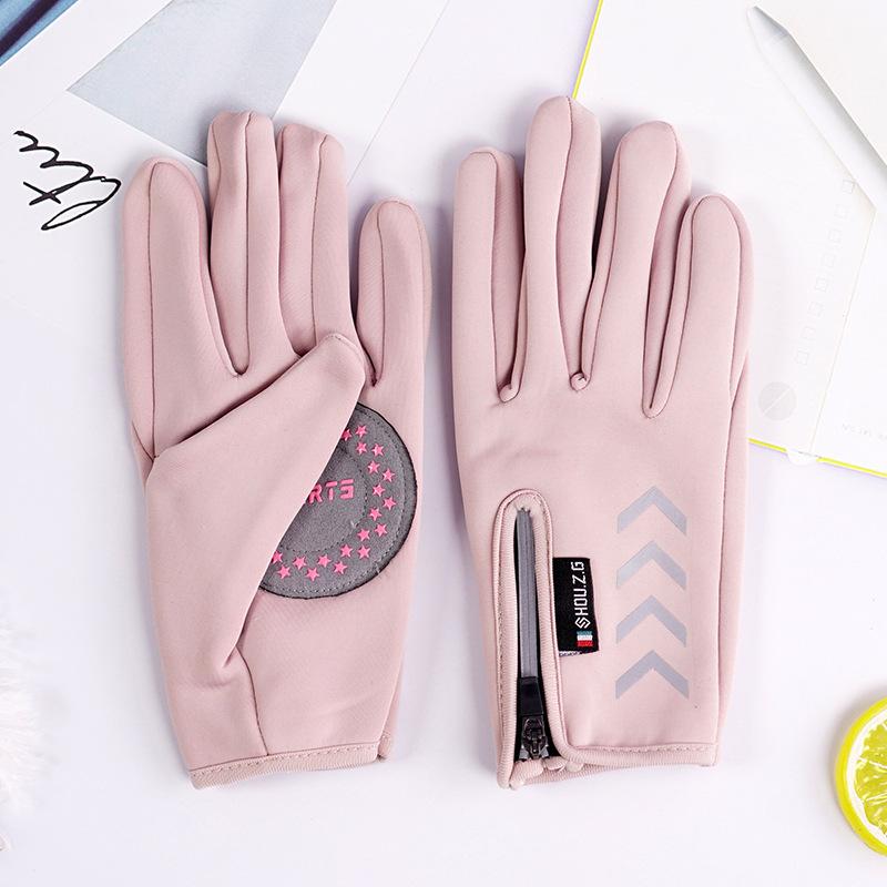 Children's Thermal Gloves Winter Middle and Older Children's Fleece Anti-skid Protection Windproof