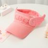 Children'S Knitted Empty Top Hat Summer Sun Hat Cute Rabbit Ears Letter Wings Cool Hat Parent-Child Show Ponytail