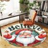 1PC Santa Claus Believe Office Round Area Rug, Under Office Chairs Bedroom Living Room Home Decor, Carpet for Office -1110145