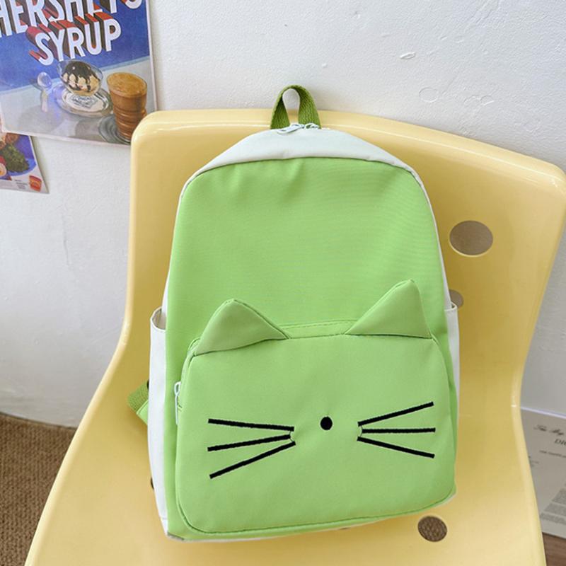 Cartoon Cat Kids Backpacks Kawaii Children's Handbags for Girls Boys Kindergarten Schoolbag Korean Toddler Travel Storage Bag