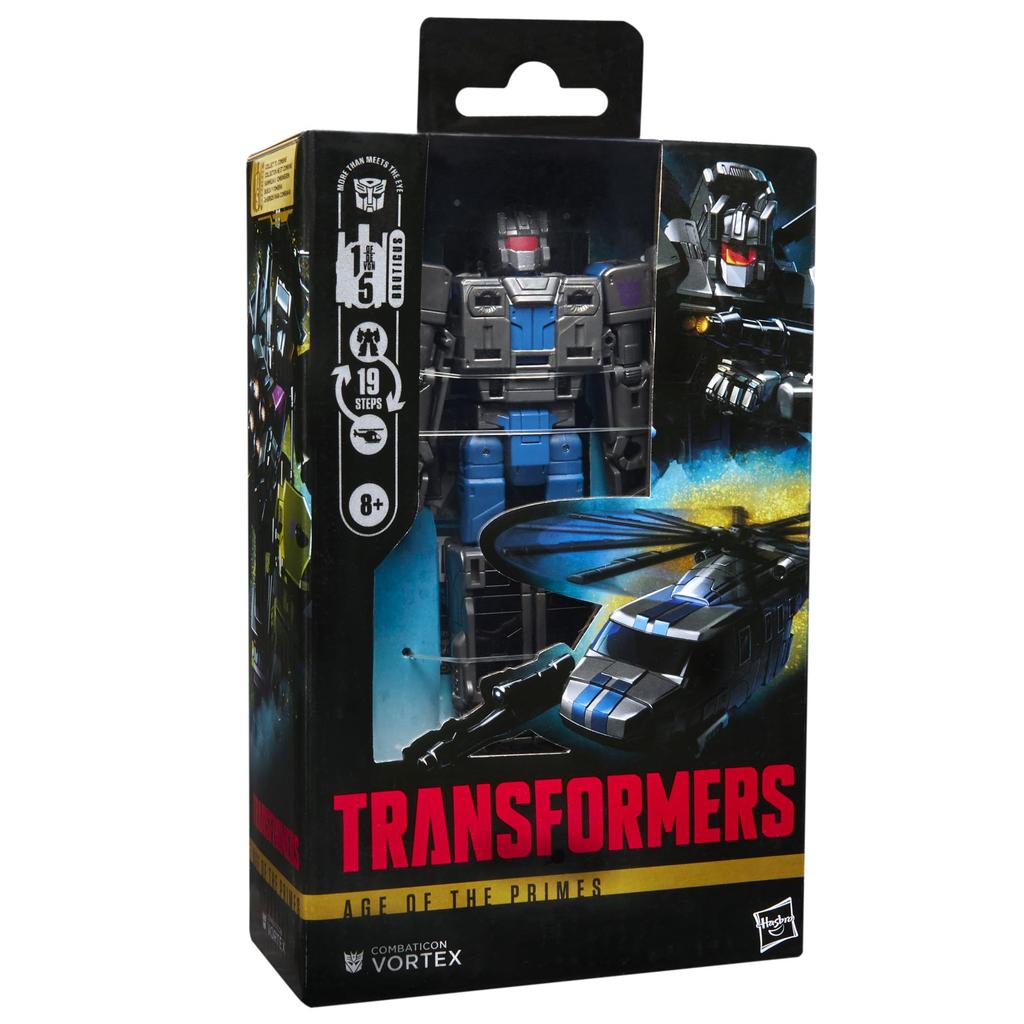 Transformers Age of the Prime Deluxe-Klasse Combaticon Vortex Verwandlungs-Actionfigur Roboter Spielzeug 5,5 Zoll (Ab 8 Jahren)