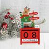 Santa Claus Christmas Tree Gift Wooden Calendar Desktop Decoration Ornaments Wooden Calendar Ornaments For Home Decoration