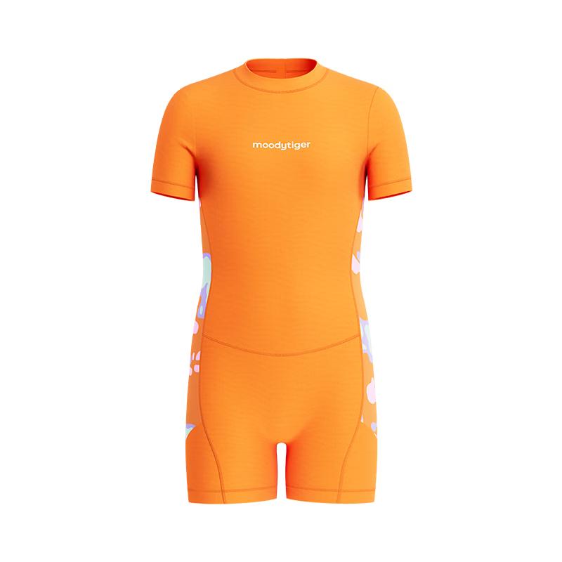 Moodytiger Kids Short-Sleeve One-Piece Swimsuit