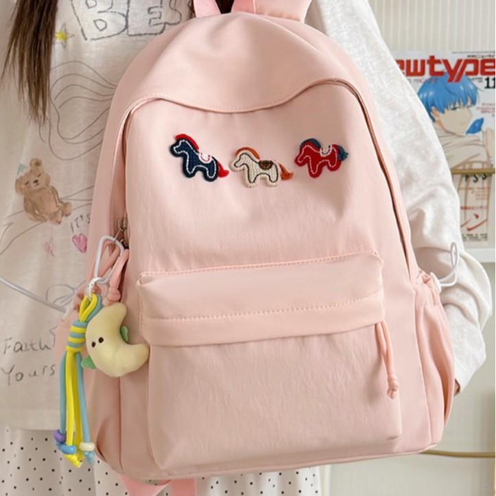 Schoolbag wholesale ins schoolbag girls junior high school students cute backpack 1011 new high school students large capacity lightweight backpack