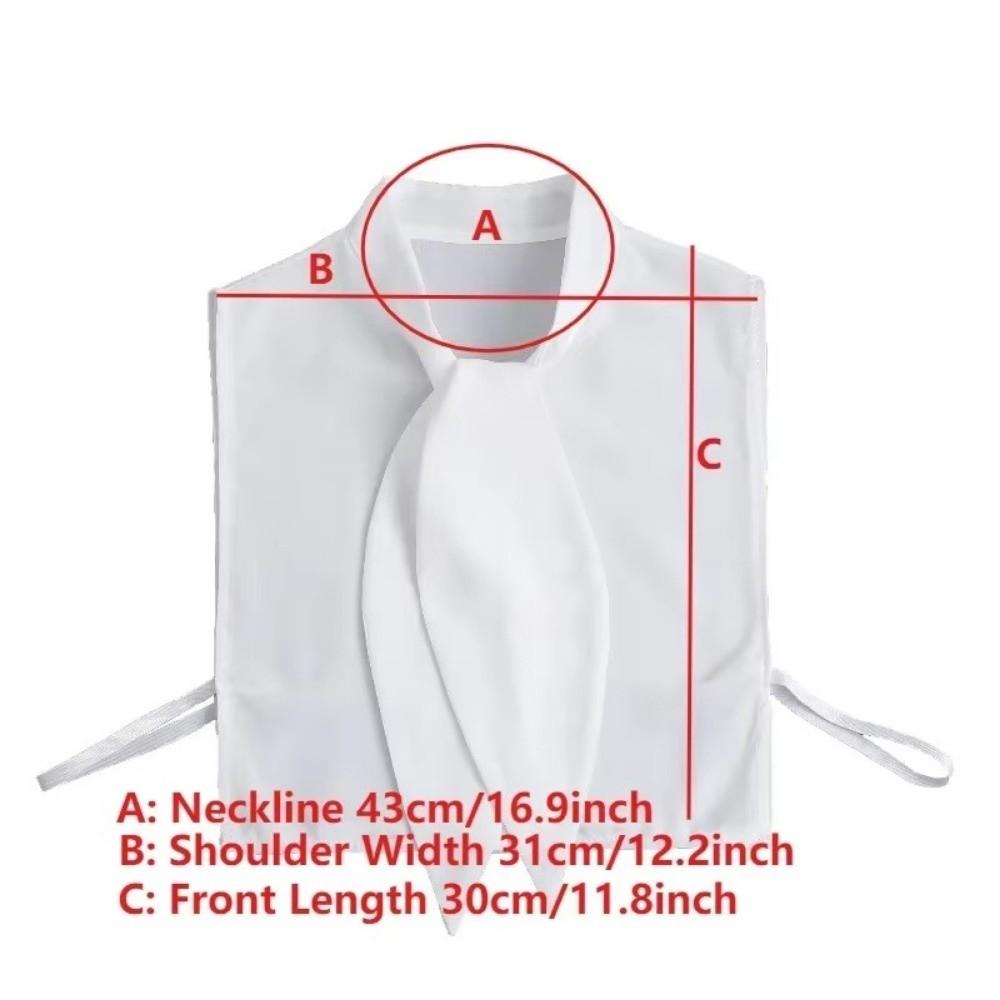 Ruffle Fake Collar Detachable Shirt Lapel Blouse Top Vintage Lady Lace False Collar  For Women Tie
