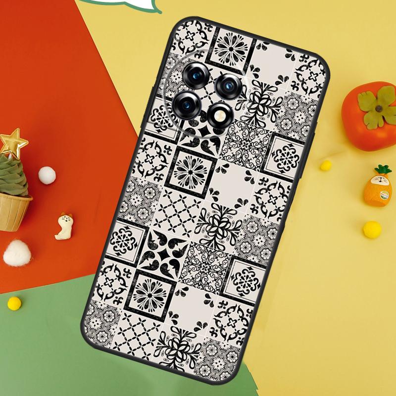 Boho Tile Mosaic Aesthetic Back Case For OnePlus 15 13R 13 13T 12 12R 11 10 10T 8T Nord CE 5 2 3 4 Lite N20 N30 Cover
